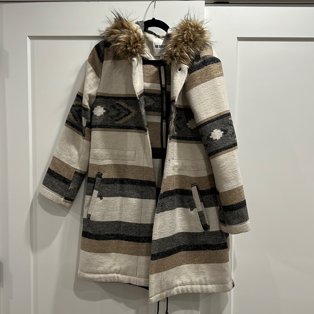 Fur hood jacket